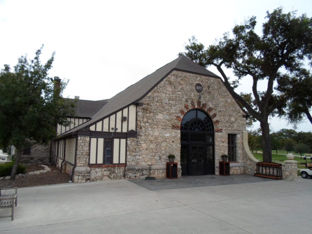 The stone clubhouse at Brackenridge Park Golf Course in San Antonio